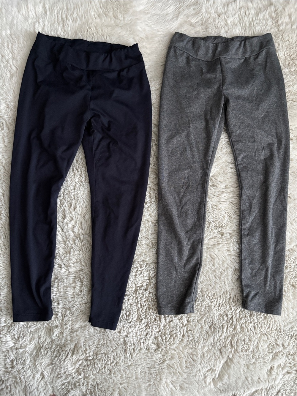 Girls LazyPants size 8 — blue and Gray Athletic Leggings Duo